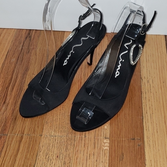 Nina Slingback Peep Toe Shoes - Picture 4 of 8